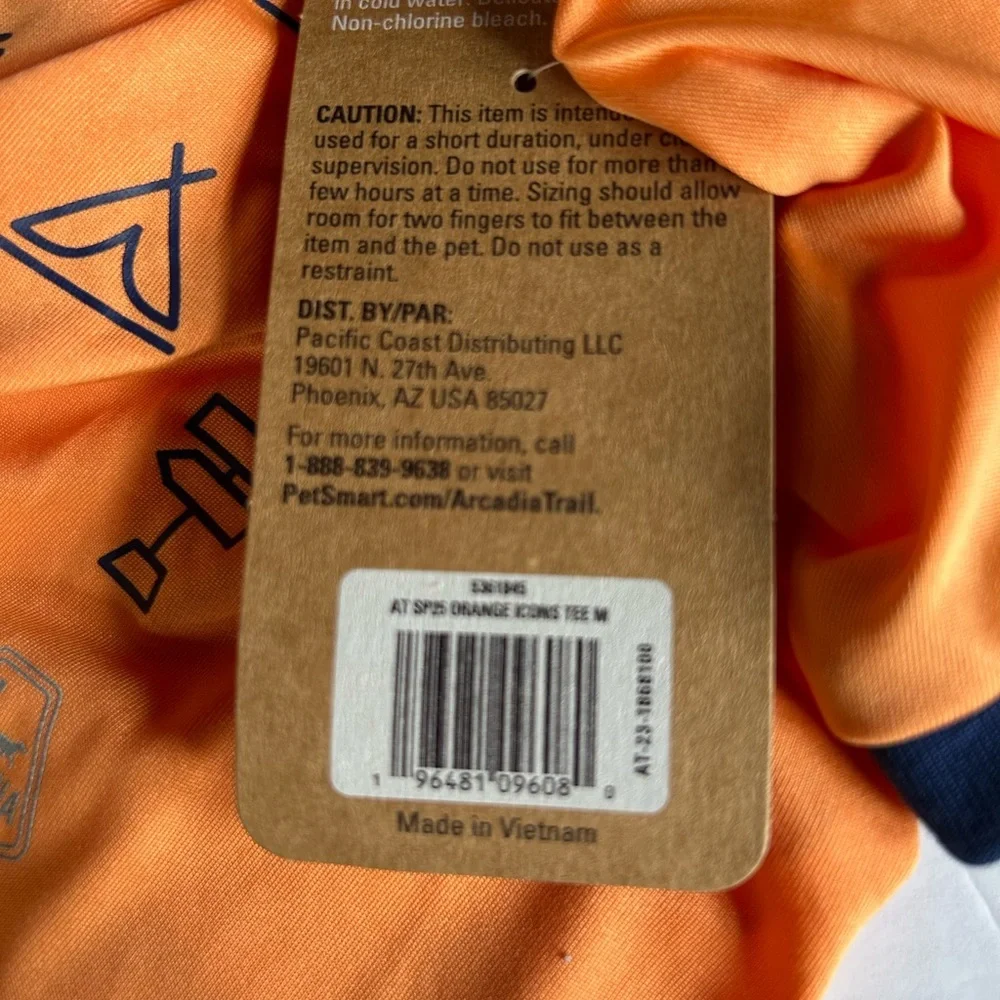 Arcadia Trail Icons High Visibility Orange Dog Shirt M